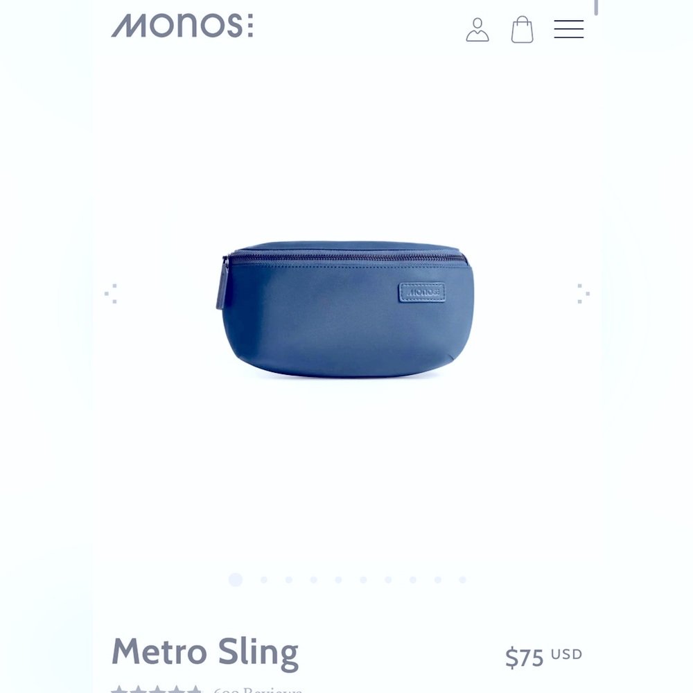 Monos NWT Oxford Blue Crossbody Sling / Fanny Pack